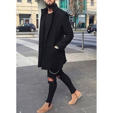 Load image into Gallery viewer, Fashion Winter Men's Trench Long Jackets Coats Overcoat Classic Jackets Solid Slim Fit Outwear Hombre Men Clothes 4 Colors