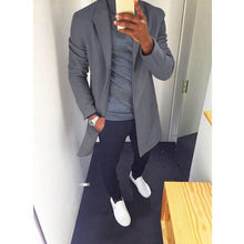 Load image into Gallery viewer, Fashion Winter Men's Trench Long Jackets Coats Overcoat Classic Jackets Solid Slim Fit Outwear Hombre Men Clothes 4 Colors