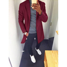 Load image into Gallery viewer, Fashion Winter Men's Trench Long Jackets Coats Overcoat Classic Jackets Solid Slim Fit Outwear Hombre Men Clothes 4 Colors